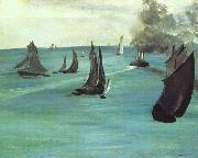 Edouard Manet The Beach at Sainte Adresse oil painting on canvas